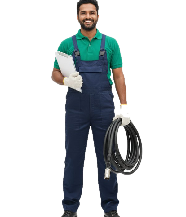 Septic tank cleaning technician