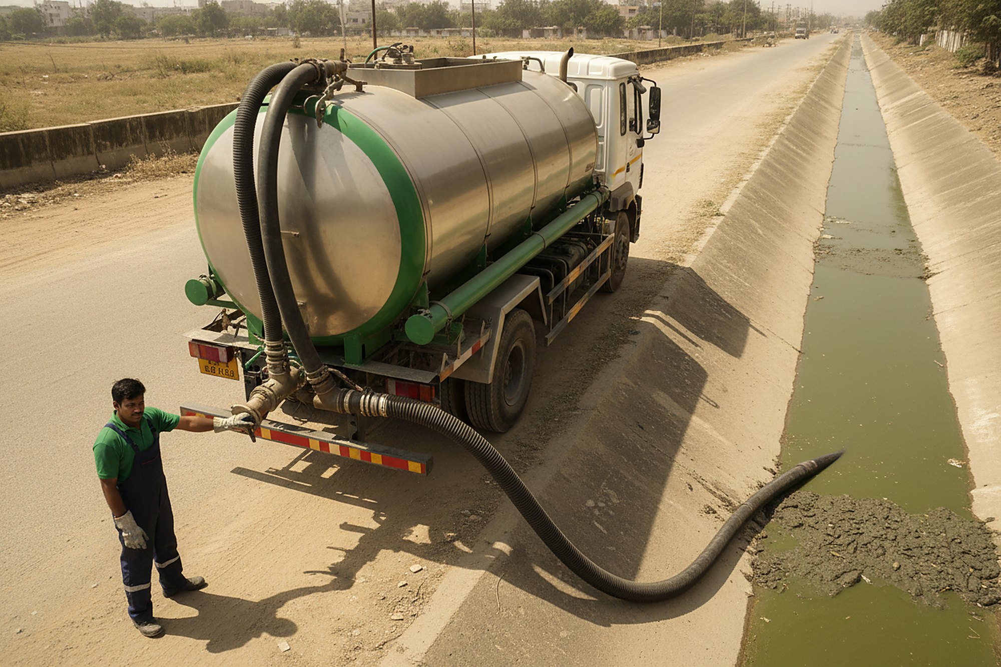 Desilting and Sludge Removal being carried out in Hyderabad