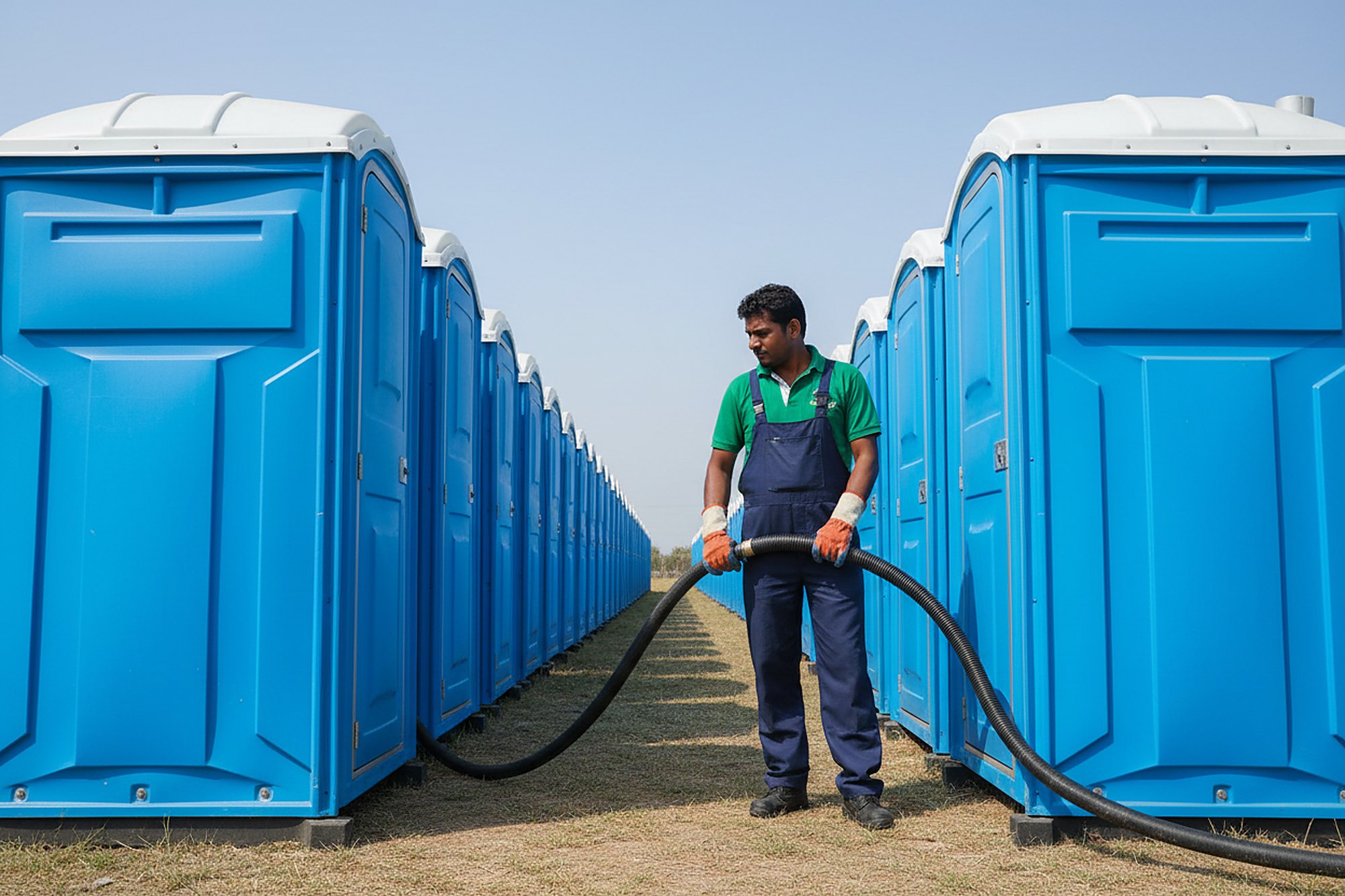 Portable Toilet Service being carried out in Hyderabad