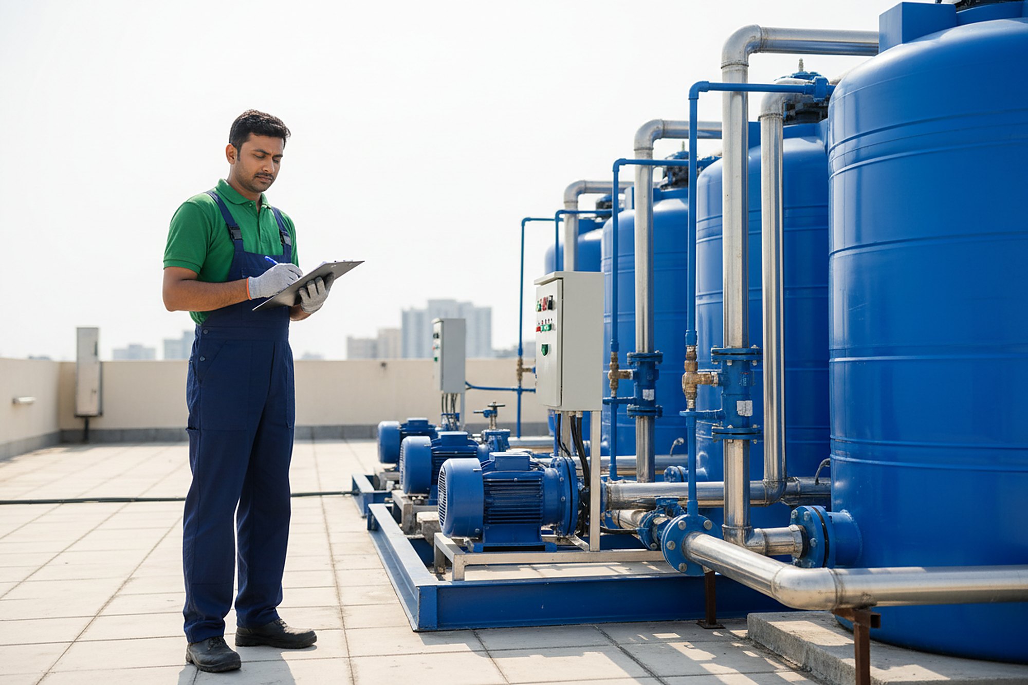 STP Maintenance being carried out in Hyderabad